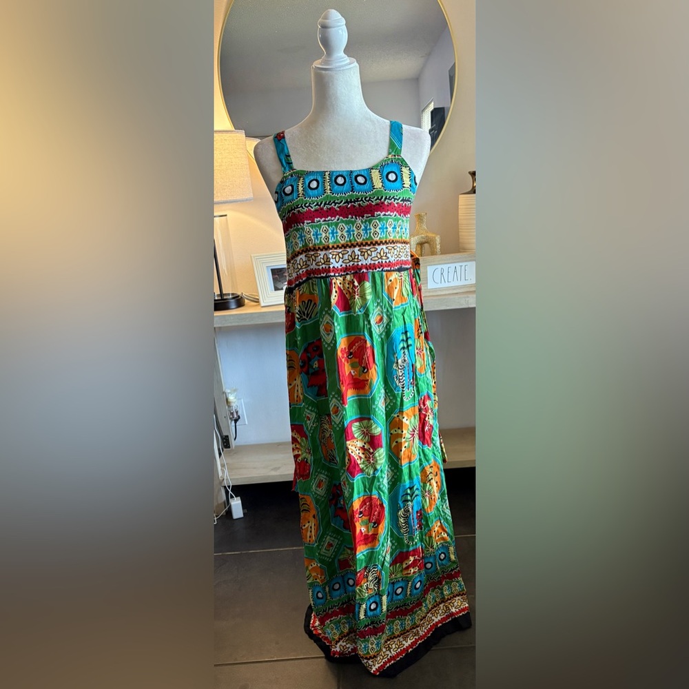 Pretty women Colorful maxi dress from India (one size)